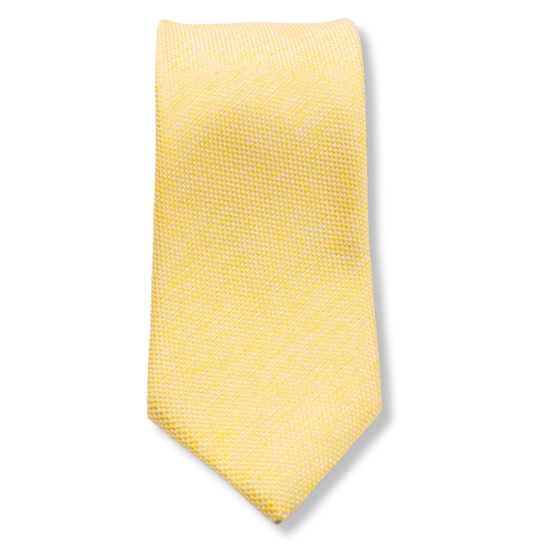 Cravatta Oxford di Seta Gialla