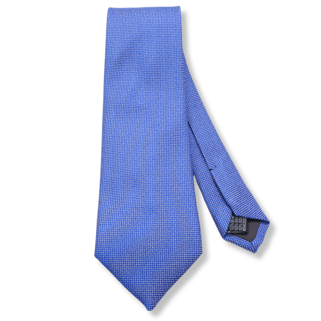 Cravatta Oxford di Seta Celeste