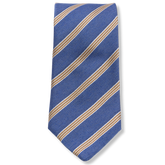 Cravatta Oxford di Seta Rigata Celeste
