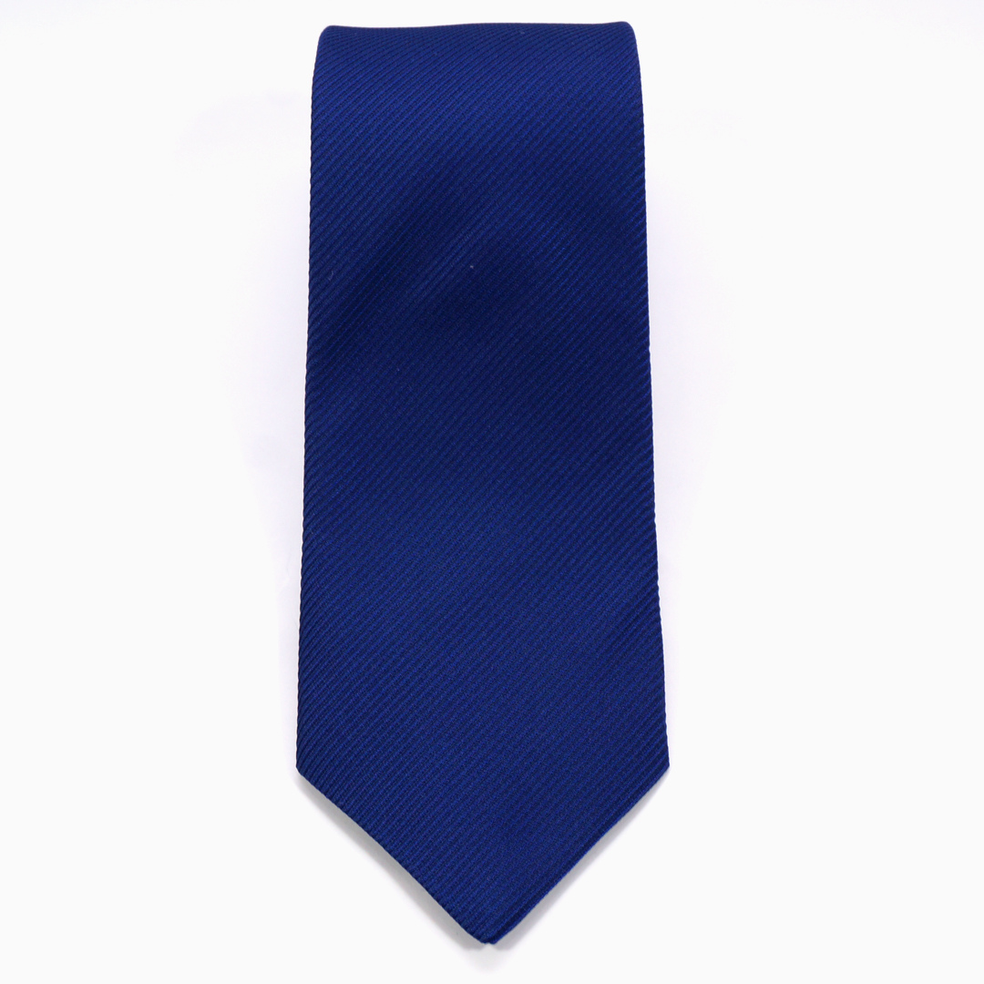 Cravatta Oxford di Seta Blu