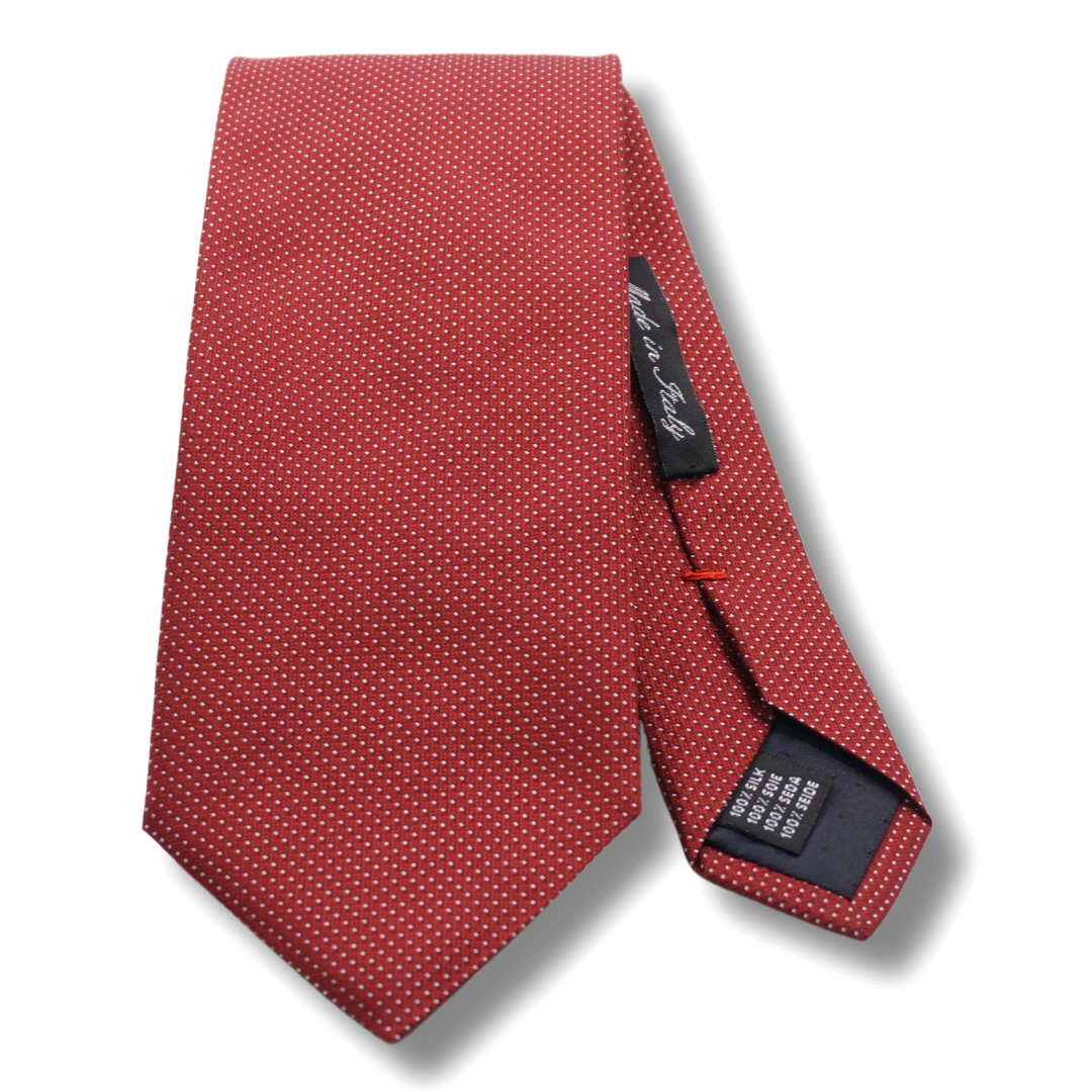 Cravatta a pois rossa