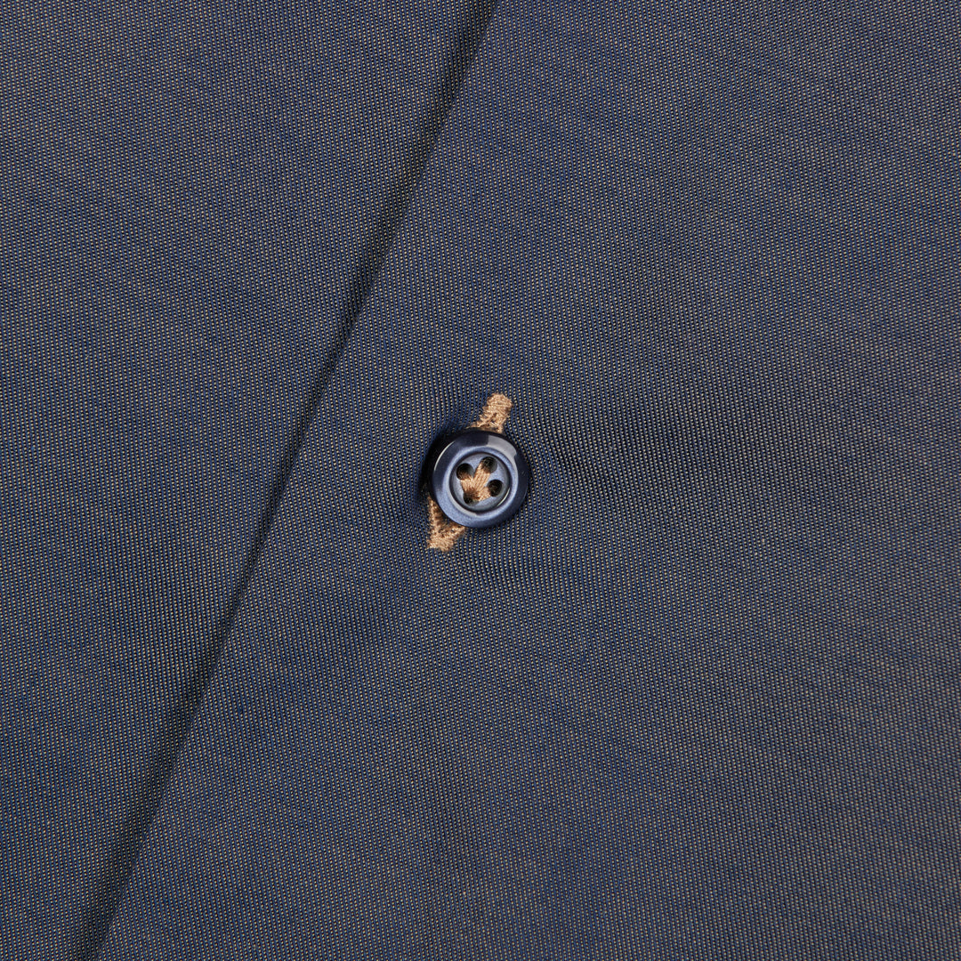 Camicia in Twill Melange Grigio/Marrone di Scali Sartoriale